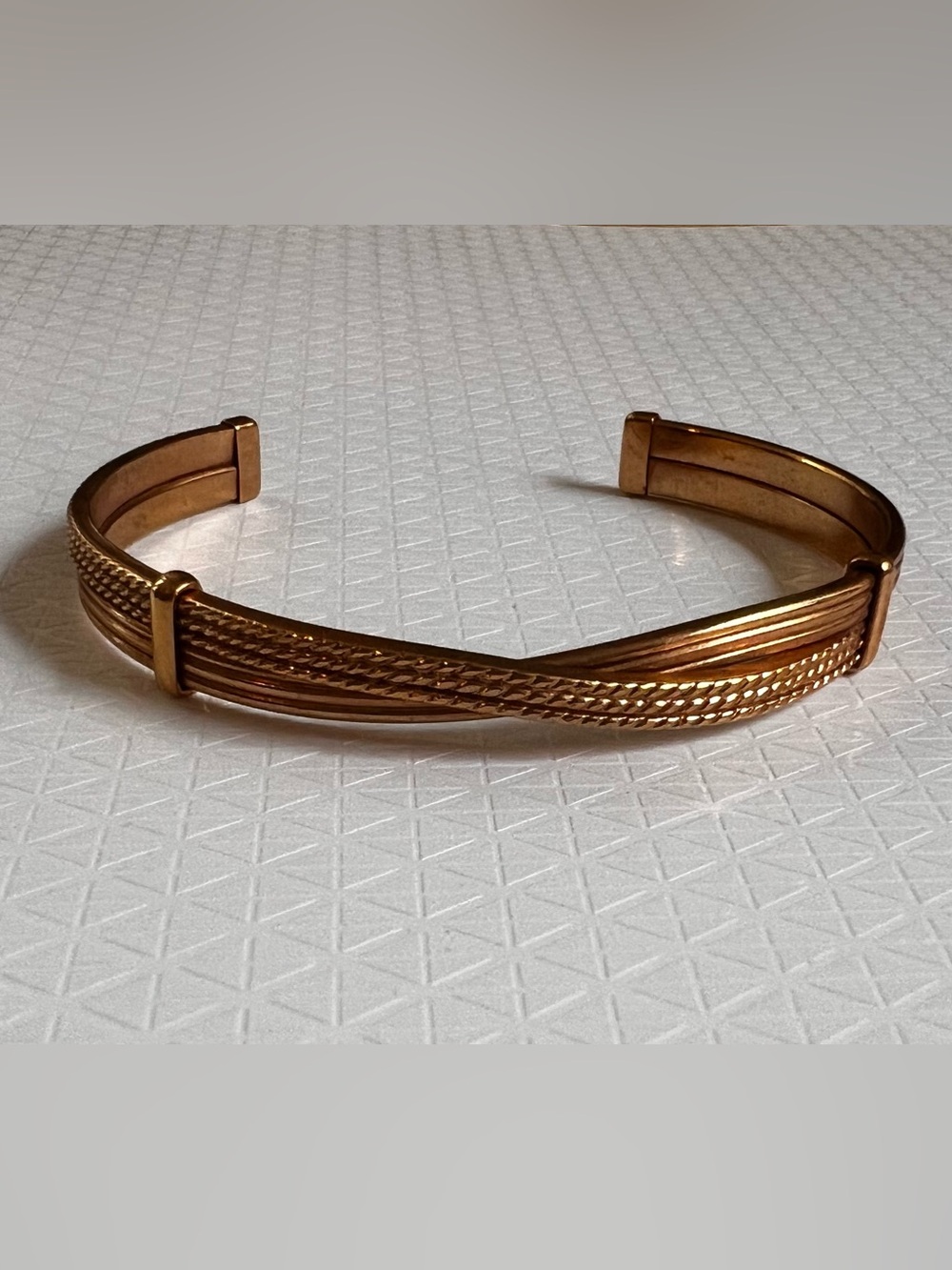 Avon Gold-Tone Twisted Cable Cuff Bracelet